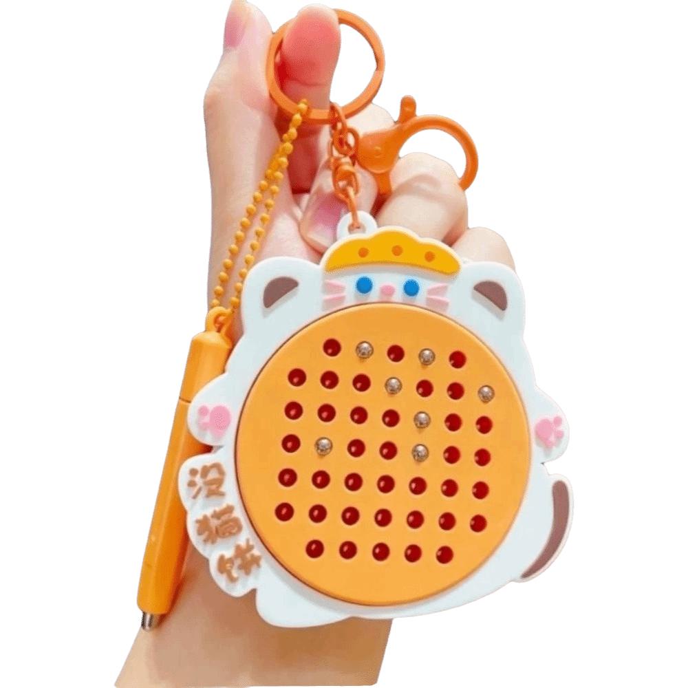 Bag Charm Magnetic Drawing Board Keychain Kitten Drawing Board Toy Cartoon Cat Pendant  Gift