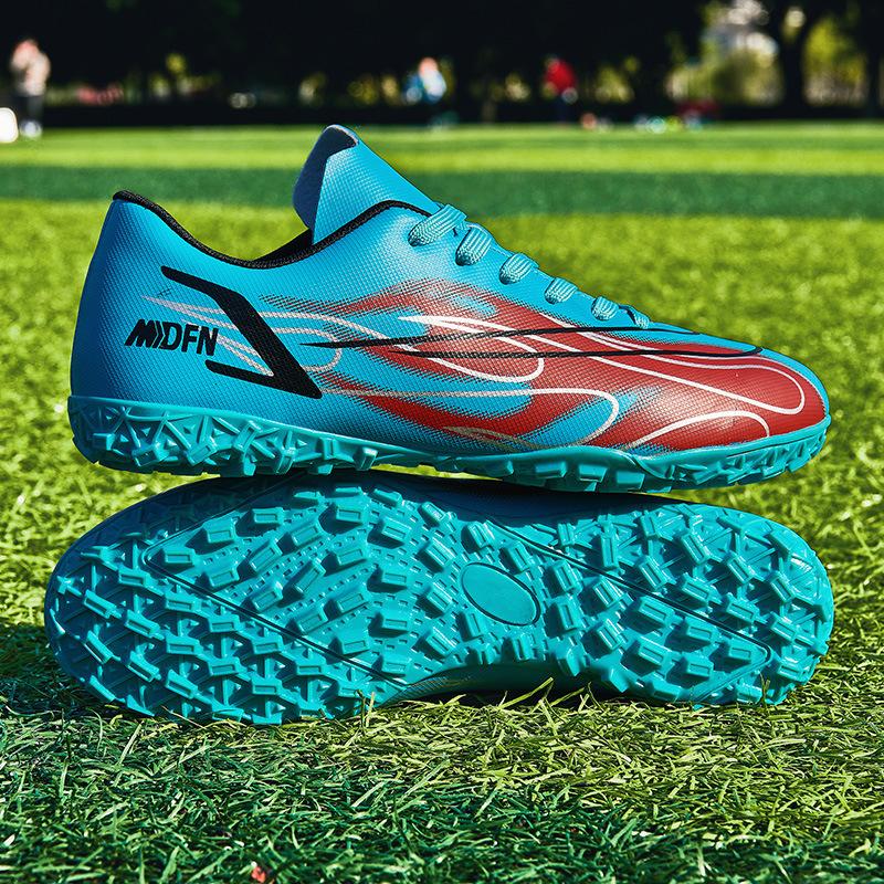 2022 New Football Shoes Adult Students Children Long Nails Broken Nails Game Shoes Football Shoes Front Lace-up Non-slip General