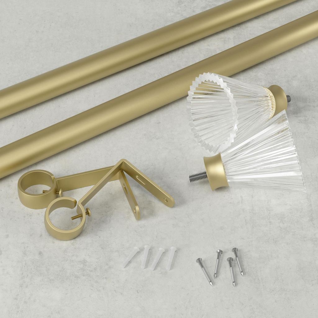 Umbra TUTU 21017244240 Telescopic Curtain Width Pole, Gold, 107-305cm