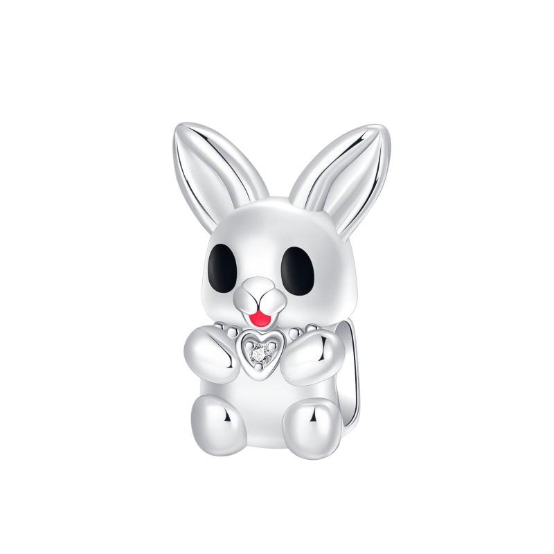 Copper Animal Charms Bear Rabbit Dog Panda Elephant Pig Kapibala Beads Pendants Fit Bracelet Diy Fine Jewelry Gift