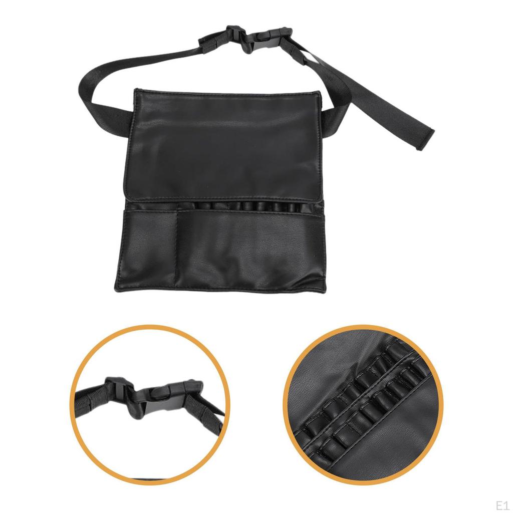Makeup Artist Waist Bag Cosmetic Brush Holder Multi Pockets Sleek Practical Crossbody Tool Pouch
