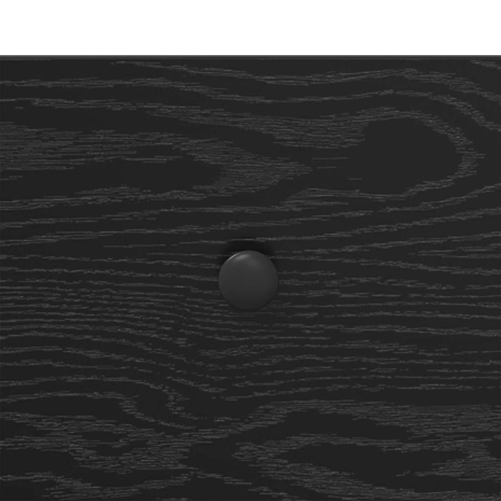 Nightstand Black Oak Effect 40 x 42 x 55 cm Wood Based Material