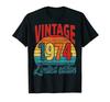 Classic Vintage Born in 1974 Retro 70s Style Birthday Year Tshirt Men Women Unisex T Shirt Streetwear Comfort Summer Cotton Tee