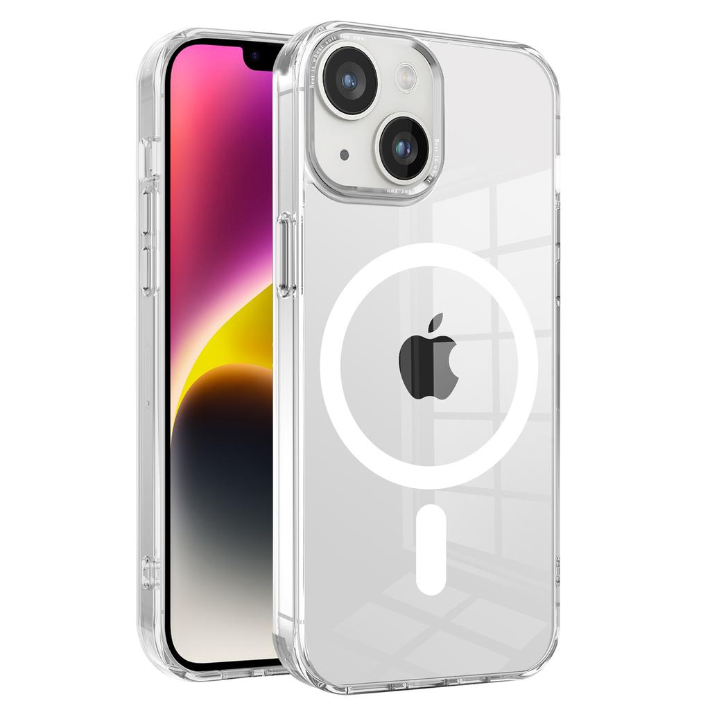 Compatible with MagSafe Phone Case for iPhone 14,Transparent PC+TPU Magnetic Phone Cover
