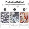 DIY Pearl Bead Art Canvas Cat Pattern Frameless Creative Craft Painting Kit for Relaxing Home Wall Decoration