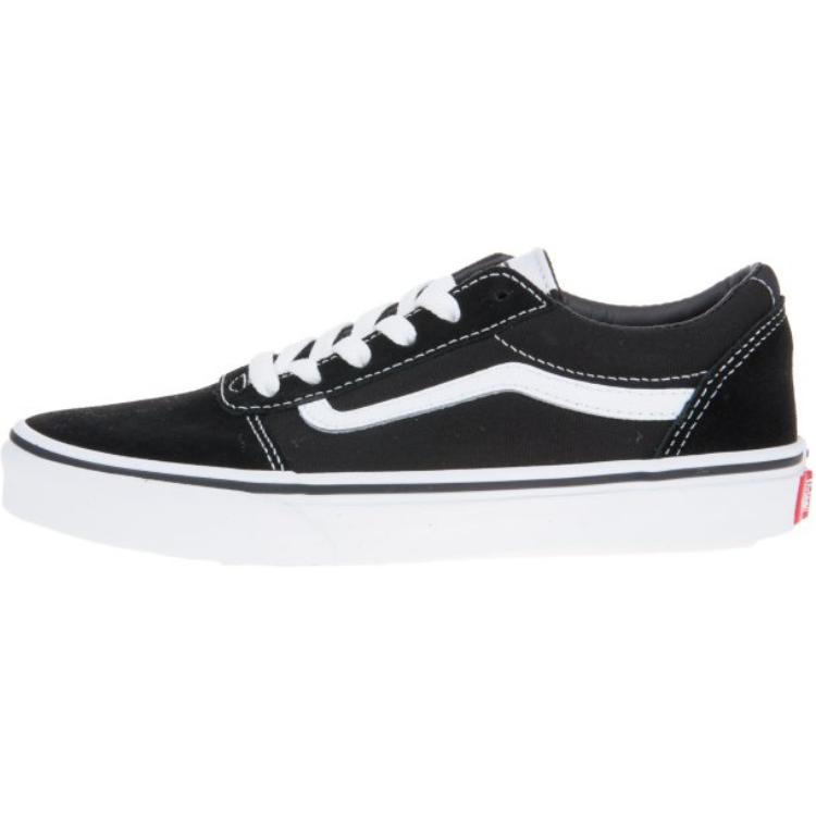 Vans Ward Canvas Simple Comfortable Low Top Kids Skate Shoes Kids Sneakers Black White VN0A38J9IJU1