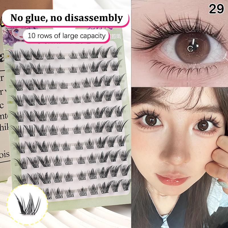 

10 рядів нарощених вій, що підкручуються, об ємні накладні вії для DIY, косплей макіяжу для жінок і дівчат, косметичні приладдя