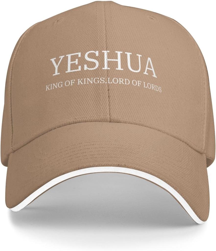 Yeshua King of Kings Lord of Lords Religious Baseball Cap Polyester Adjustable Outdoor Hat