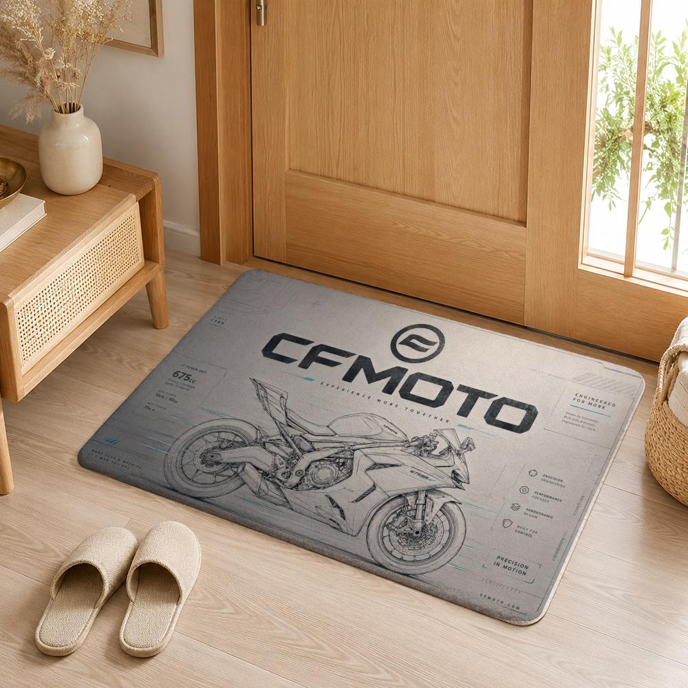 Stylish Motorcycle Design C-CFMOTO Floor Mat Doormat Hallway Carpet Living Room Rugs Bath Floor Mats Home Decor