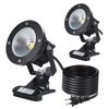 Waterproof LED Clip-on Lights, 12W, 6000K White Light, Set of 2, for Indoor and Outdoor Use, with 3m Extension Cord, Ideal for Signs, Aquariums, and