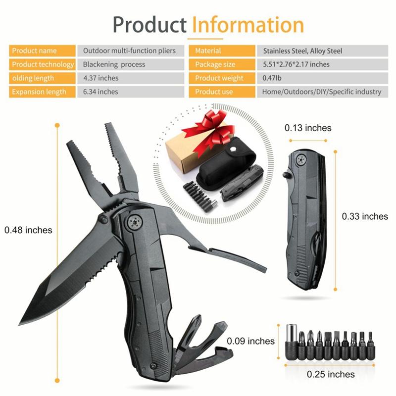 Outdoor Camping Multifunctional Tool 20-in-1 Pliers Screwdriver