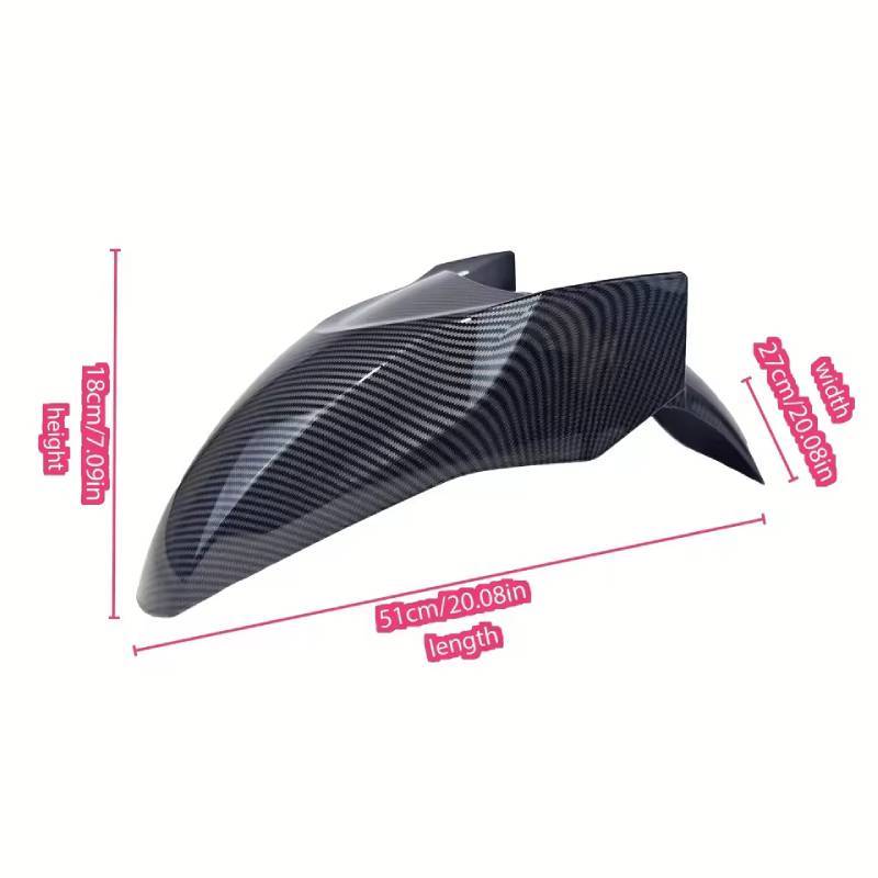 For Honda PCX160 2021-2025 Motorcycle Front Fender Carbon Fiber Pattern Front Wheel Mudguard Water Splash Protection Cover