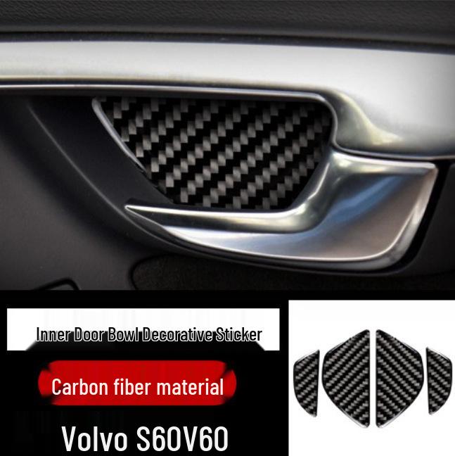 Interiérové obložení z uhlíkových vláken pro Volvo S60L/V60: Nálepky řadicí páky, stahování oken a výdechu vzduchu