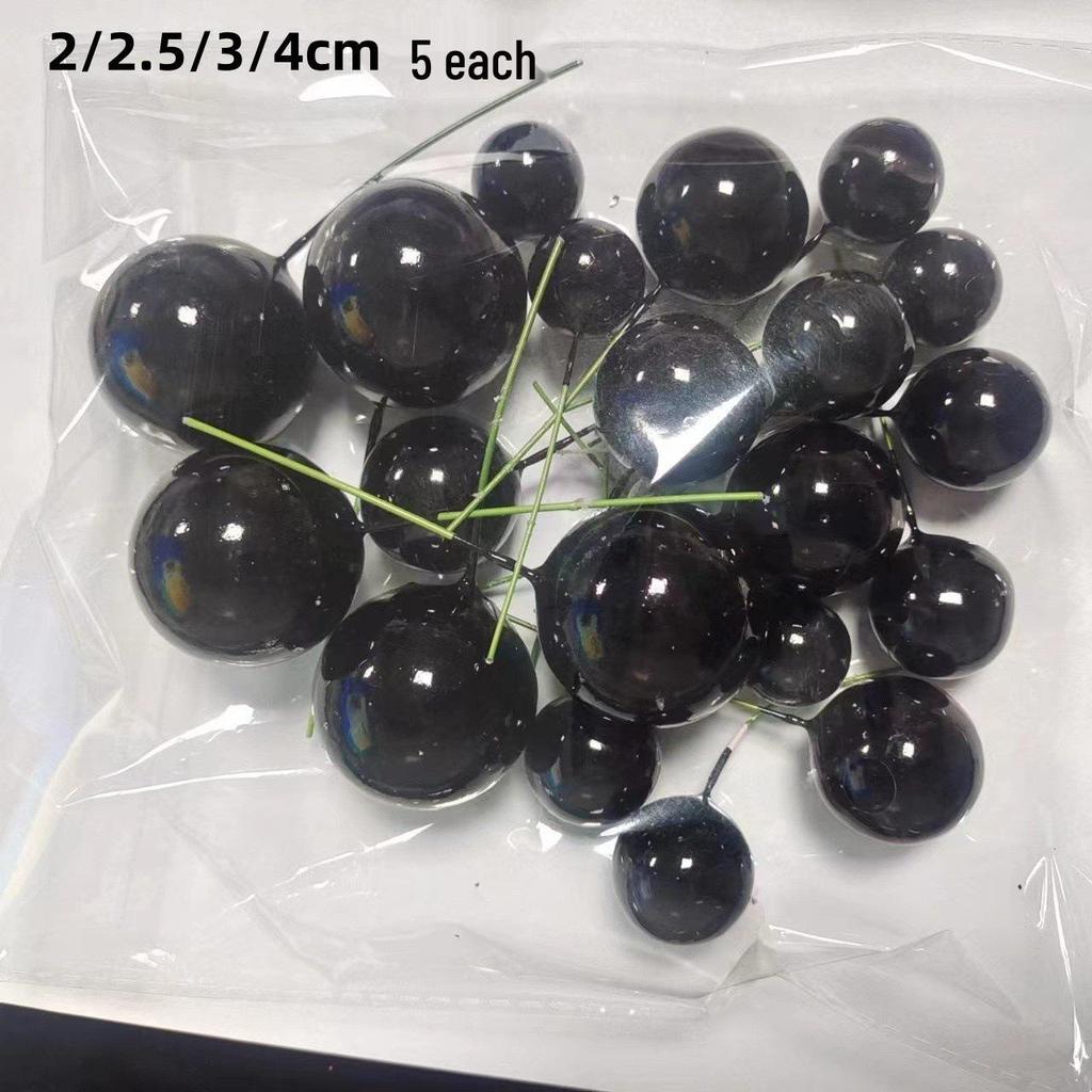 20-Piece Mixed Set: Gold, Silver, Foam, Iridescent, and Christmas Cake Decoration Balls
