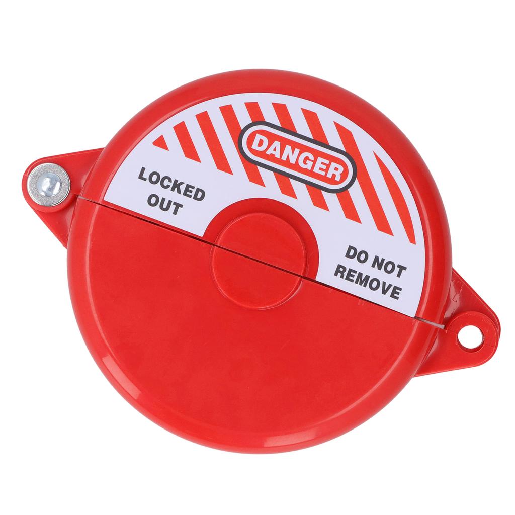 Security Valve Lock ABS Plastic Gate Valve Locking Device for Outdoor Garden 64‑127mm Valve Rod Red