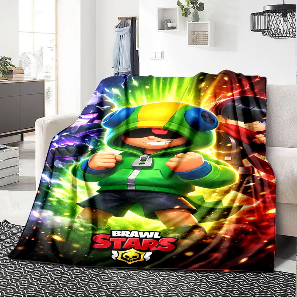 Brawl Stars Blanket Ultra-Soft Perfect for Couch Bed Seaside for All Seasons Stylish Decor Birthday Christmas Gift Blanket