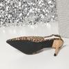 Fashion Casual Party Dress Leopard Print Women's Sandals 2024 Trend Summer Sexy Pointed Toe Simple Color High Heels Outdoor Shoes Woman