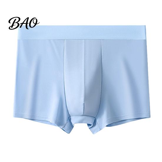 Men Boxer Underwear Underwear, Mid-rise Ice Silk Briefs, Slim Fit U-Convex High Elasticity Quick Drying Summer for Daily Wear And Sleep Smooth Routing