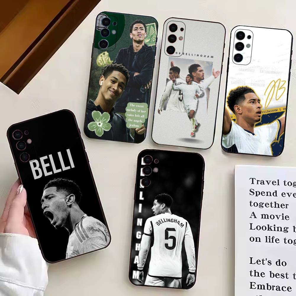 J-Jude F-Football Bellinghams Phone Case For Samsung S25,S24,S21,S22,S23,S30,Ultra,S20,Plus,Fe,Lite,Note,10,Black Cover