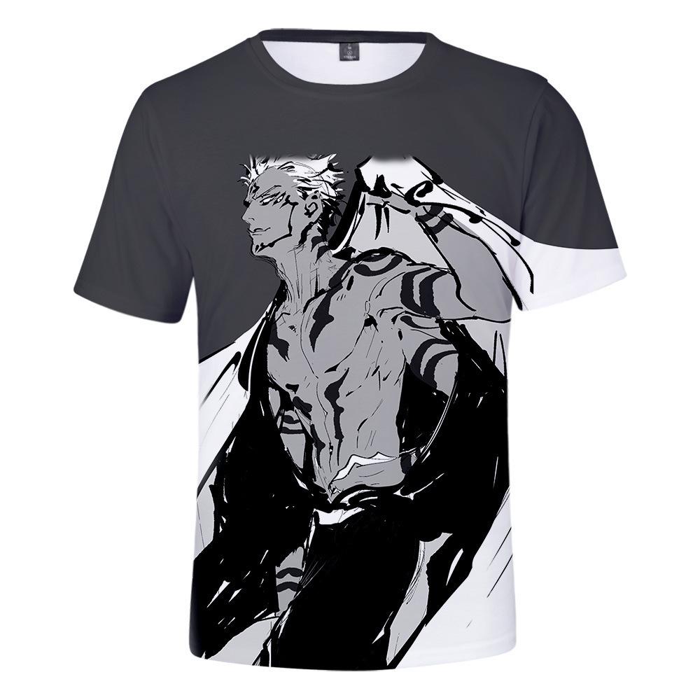 Jujutsu Kaisen Gojo Satoru T-Shirt for Anime Fans, Stylish Cartoon Tops, Comfortable Polyester Fabric, Casual Daily Wear Streetwear Clothes