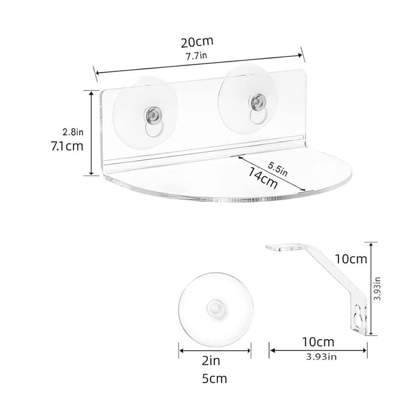 1/2 Stück Acryl-Fenster-Pflanzenregale mit Saugnäpfen Mehrzweck-Halterungen für Zimmerpflanzen Heimdekoration