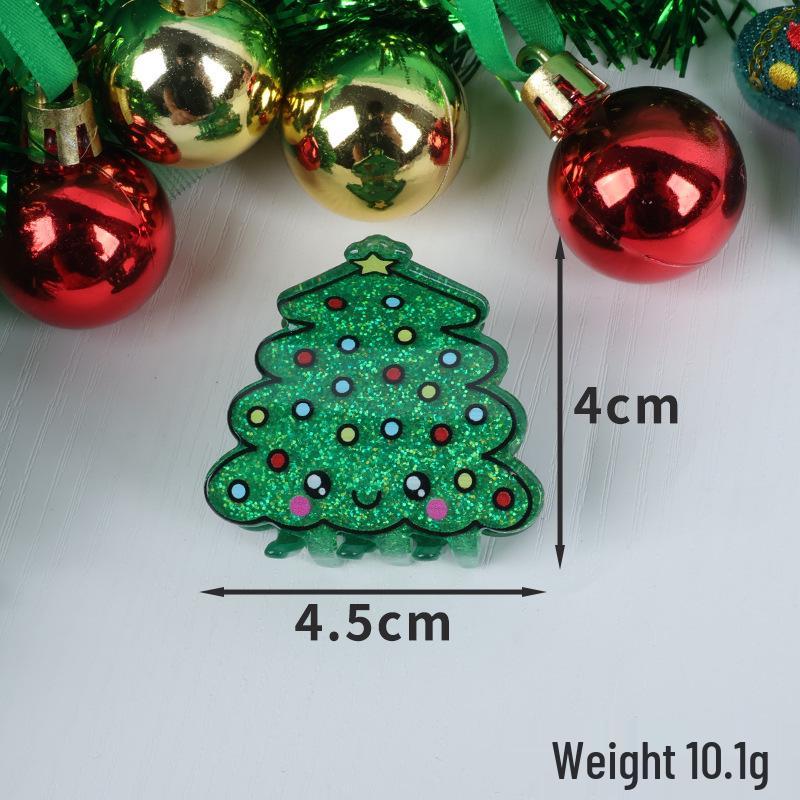 Festive Christmas Hair Clips: Santa, Snowflake, Tree, Gingerbread Man Designs