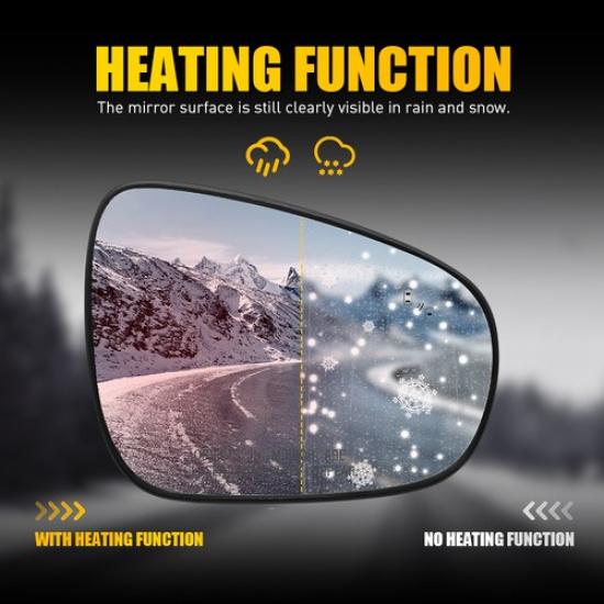 Right Mirror Glass W/Heated Signal Blind Spot Detection Fit Lexus ES300H 2013-18