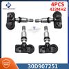30D907251 For Volkswagen Passat B8 Golf 7 Viloran Tiguan L Pro Tire Pressure Monitor System Sensor 4PCS TPMS 433MHZ