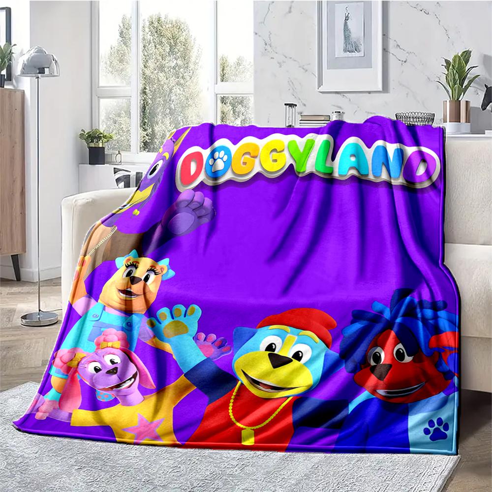 Doggyland Theme Printed Blanket - Perfect for Couch, Bed, Travel & Outdoor Use | Machine Washable, Cozy & Durable.
