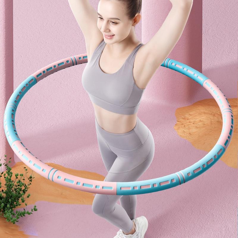 Sport Hoops Fitness Gym Tool Tube Stainless Steel Elastic Thickened Foam Detachable Skin-Friendly Waist Weight Loss Hoola Circle