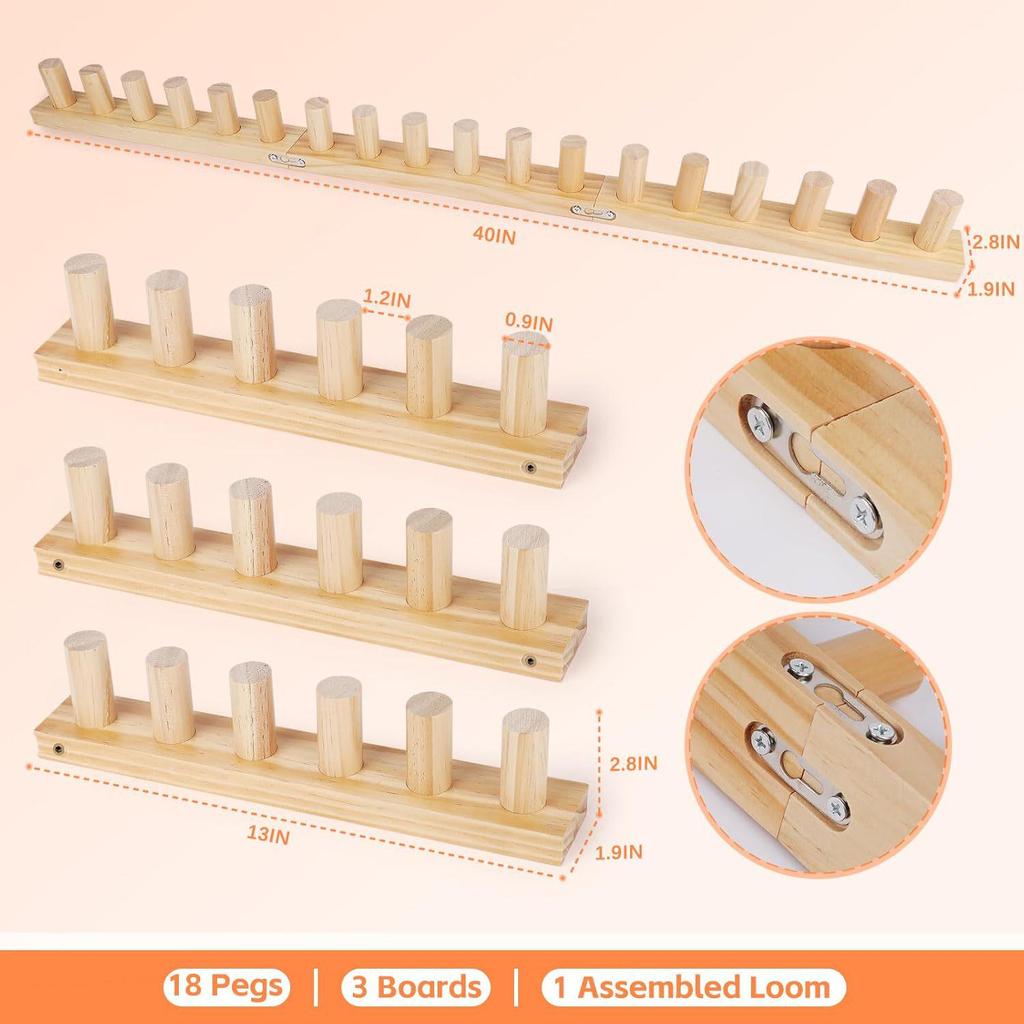 Wooden Handmade Knitting Tools: Square Single-Head Yarn Short Needles for DIY Weaving, Towels, and Tapestry.