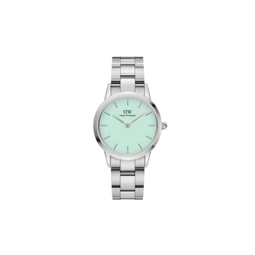 [Official Limited Edition/2-Year Warranty/Limited Edition] Daniel Wellington DW Women's Iconic Link Pastel Mint 32mm Metal Watch with Mint Green Dial