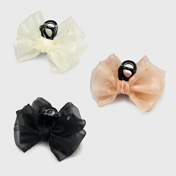 Organza Check Ribbon Hair Clip JP-25-069CC