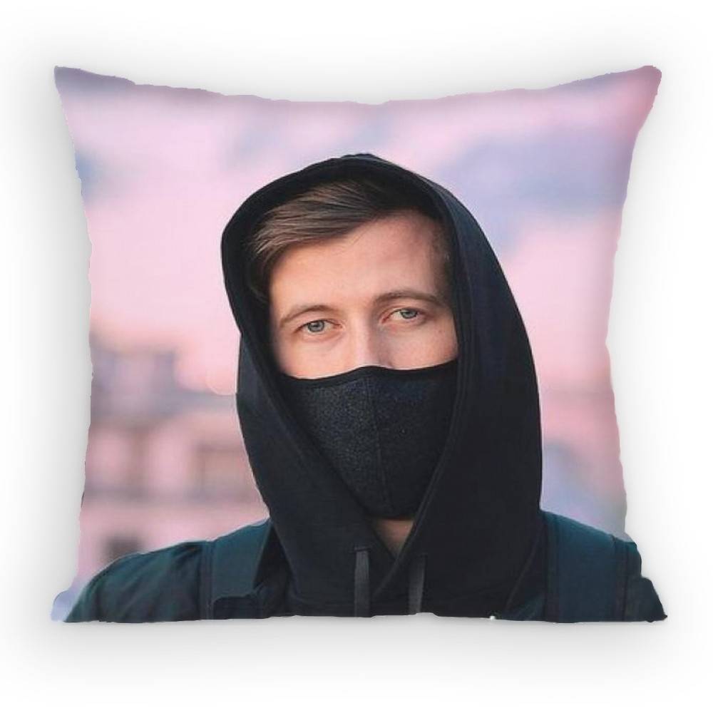 AAlan Walker DJ Pillow Case Sofa Living Room Bedroom Headboard Backrest Cushion Square Cushion Nap Time