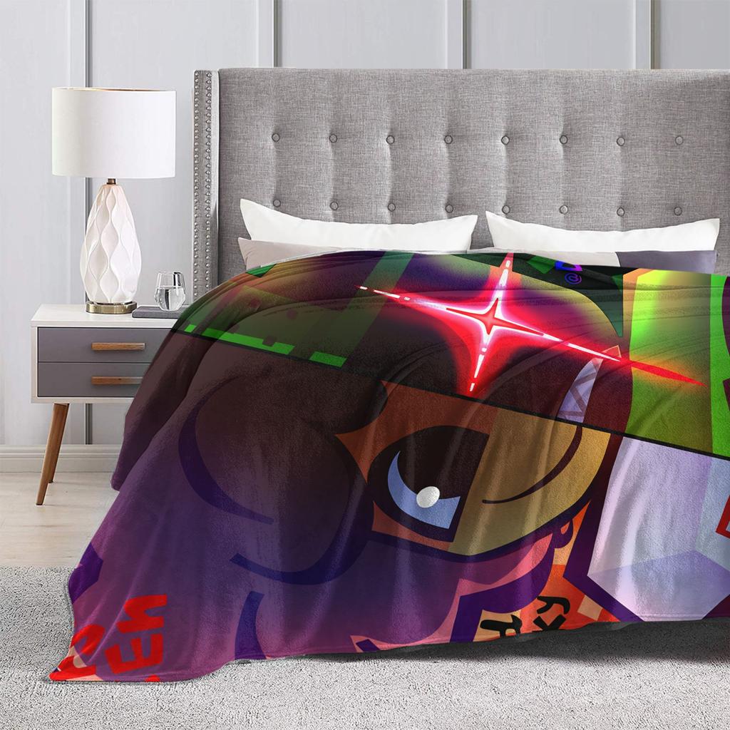 Forsaken Game Art Pixel Charakter Flanelldecken Junge Mädchen Warm Gemütlich Überwurfdecke Winter Außen Bettdecke Sofa Bettbezug