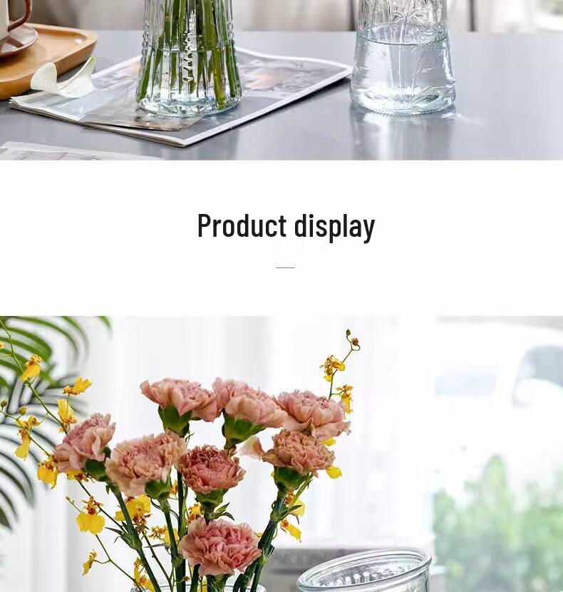 Extra Large Transparent Glass Vase for Hydroponic Bamboo & Fresh Flower Arrangements