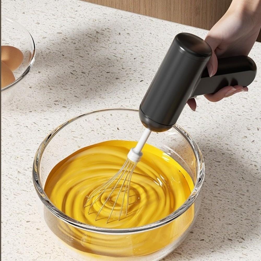 Cordless Electric Egg Beater Rechargeable Milk Frother Easy To Clean Cream Whisk  Household