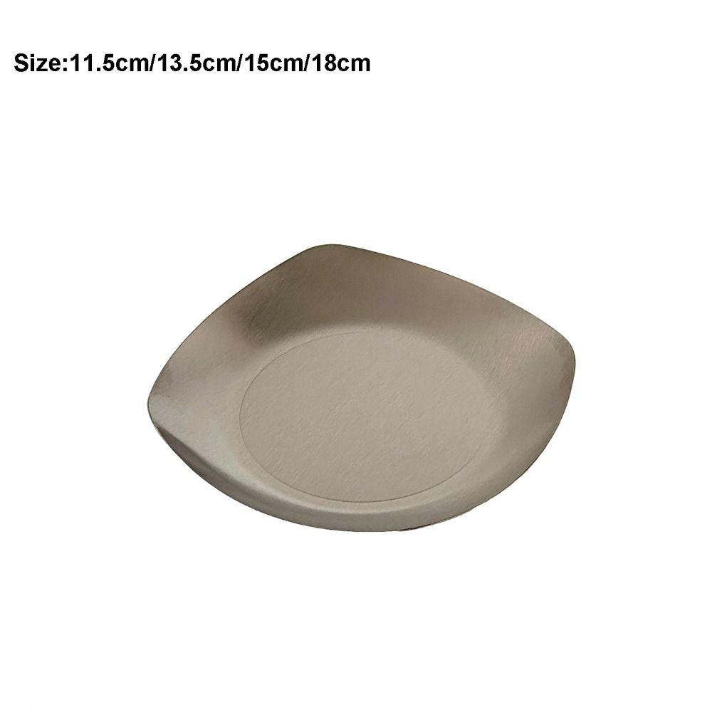 Retro Stainless Steel Cake Tray Square Silver Dessert Plate Luxury Photo Props Jewelry Storage Plate Home Decoration