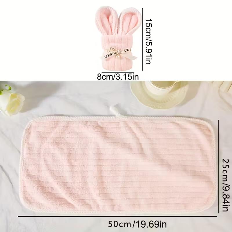 5Pcs Rabbit Towel Set Easter Gift Home Kitchen Bathroom Decor Supplies Wedding Baby Shower Kids Birthday Party Favors Guest Gift