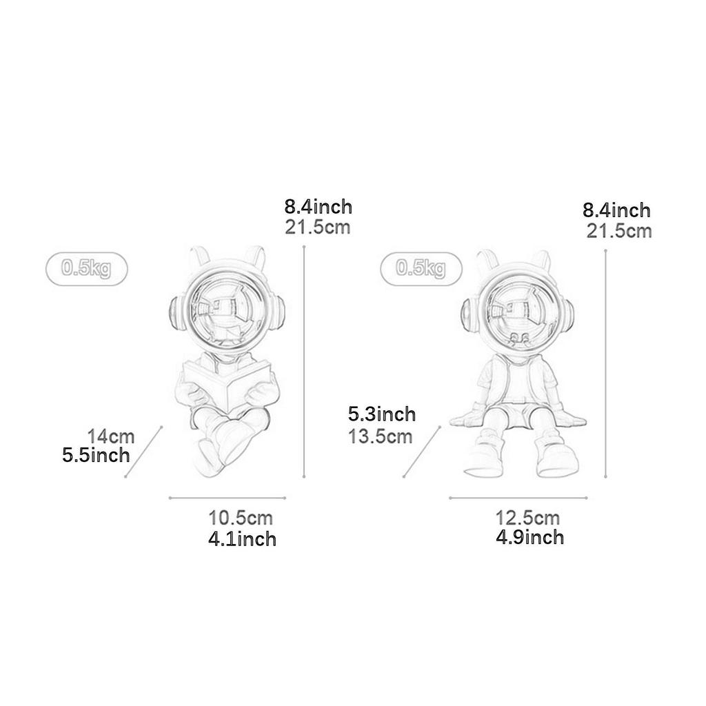 Astronaut Statue Desktop Ornament for Table Centerpiece Bedroom Home Decor