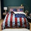 3D Striped Pattern National Flag Bedding Set Men Boy Duvet Cover Pillowcases 2/3pcs Single Double Bed Cover Gift Home Textile