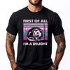 First Of All I M A Delight Retro Purple Angry Opossum Possum Blue And White Graphic T Shirts Natural Cheap