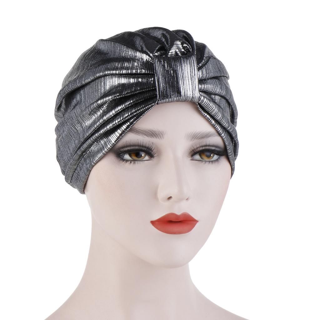Bronzing Women's Knotted Turban Cap