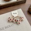 Strawberry Embroidery Bow Hairpin Hairclips Cute Hair Rope Tie Scrunchies Rubber Band Elastic Hair Band Girls Hair Accessories