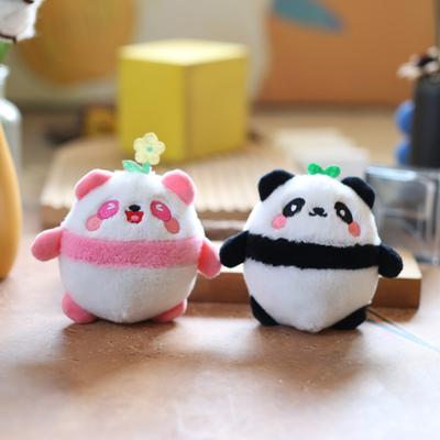Bonito Bonito Panda Gigante Pequeno Pingente Brinquedo De Pelúcia Boneca Desenho Animado Saco Pendurado Decoração Chaveiro Boneca Boneca