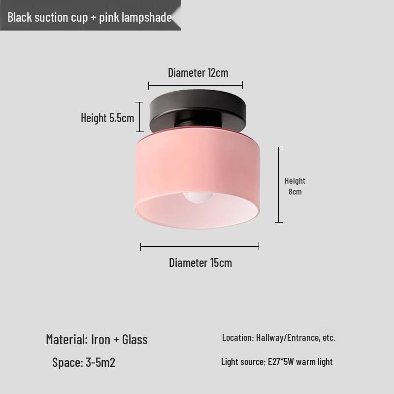 American-Style Stained Glass Ceiling Light for Balcony or Entryway