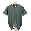 Summer Thin Plus Size Short Sleeved T-shirt For Men's Loose Half Sleeved V-neck Ice Silk T-shirt