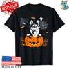 Cute Husky Halloween Shirt Dog Lover Ghost Pumpkin Graphic Tee Unisex T-Shirt