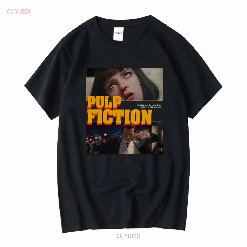 Pulp Fiction Movie T Shirt Vintage Retro for Quentin Tarantino Fans Washed Oversized Birthday Long or Short Sleeves Vintage
