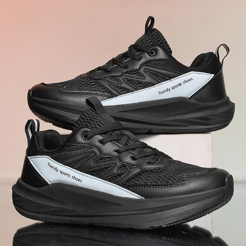 Men's Breathable Running Shoes Summer Lightweight Mesh Hollow Out Sport Shoes Anti-Slip Shock Absorption Elastic Wide Head